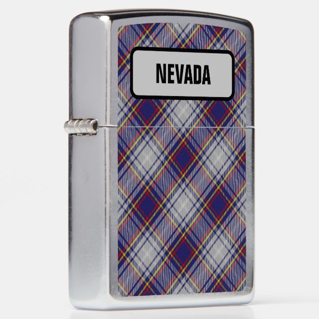 US State Tartan - Nevada Zippo Lighter (Right)