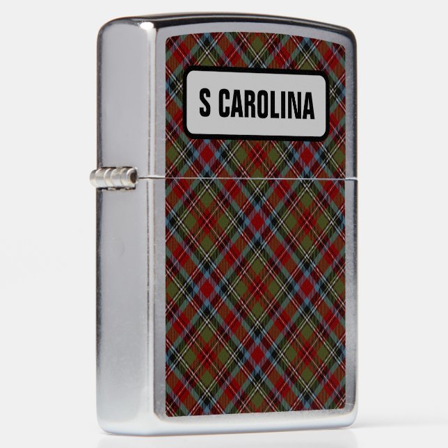 US State Tartan - South Carolina Zippo Lighter (Right)