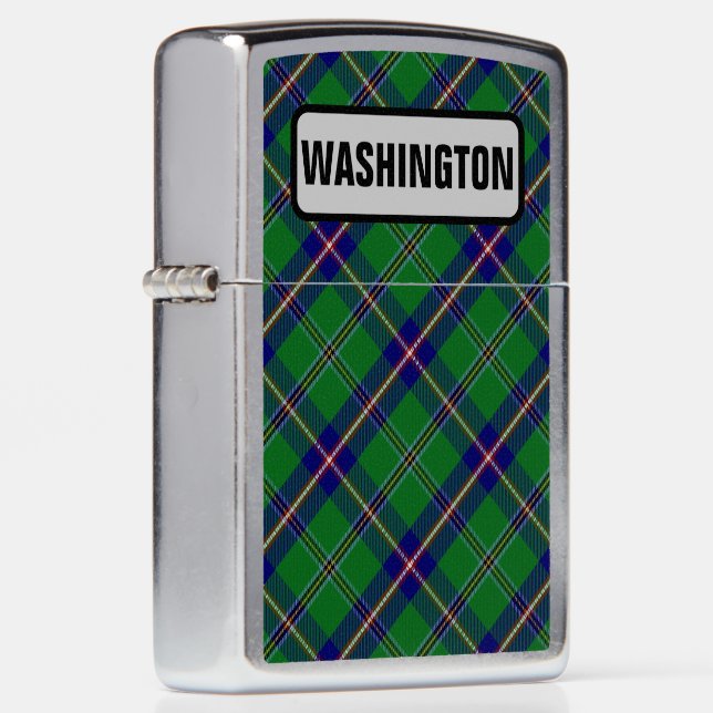 US State Tartan - Washington Zippo Lighter (Right)