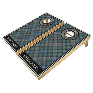 US State Tartan - Wisconsin [EDIT] Cornhole Set