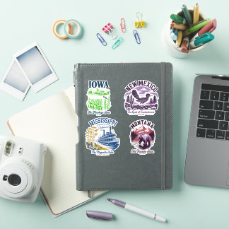 US States Travel Sticker Pack 1