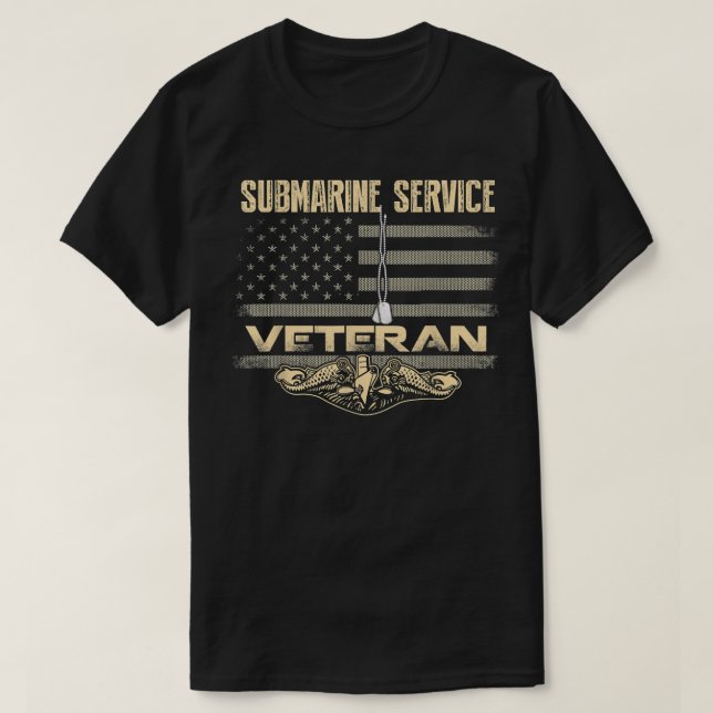 US Submarine Service Veteran Shirt For Veteran Sub (Design Front)