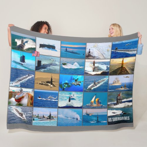 US SUBMARINES Montage Fleece Blanket