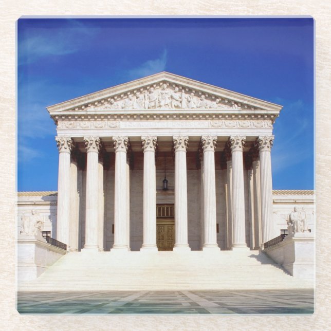 US Supreme Court building, Washington DC, USA Glass Coaster (Front)