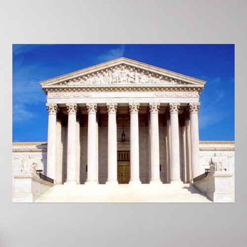 US Supreme Court building Washington DC USA Poster