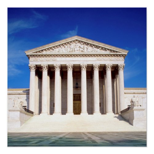 US Supreme Court building Washington DC USA Poster