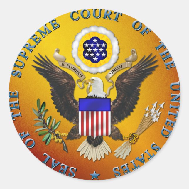 US Supreme Court Classic Round Sticker (Front)