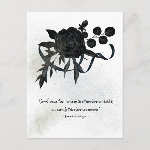 US | Sympathy Card – Black Rose