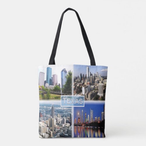 US Texas _ Downtown Houston _ Downtown Dallas _ Tote Bag