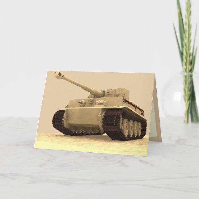 US TIGER TANK GREETING CARD (Front)