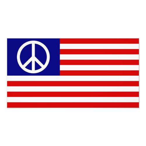 US United States Peace Sign Flag