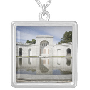 US, VA, Arlington. Women in Military Service for Silver Plated Necklace