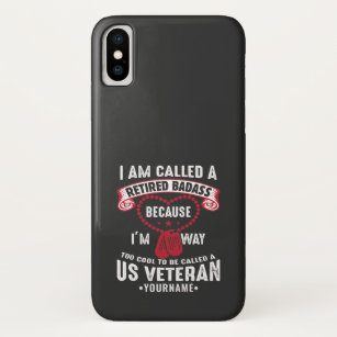 US Veteran Humor Retired Soldier iPhone X Case