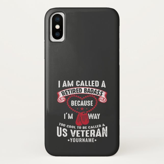 US Veteran Humor Retired Soldier Case-Mate iPhone Case (Back)