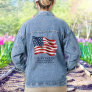 US Veteran Personalized Patriotic American Flag Denim Jacket