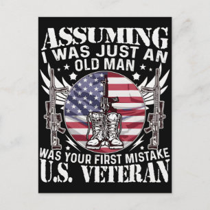 US Veteran veterans day Us Patriot T-Shirt Holiday Postcard
