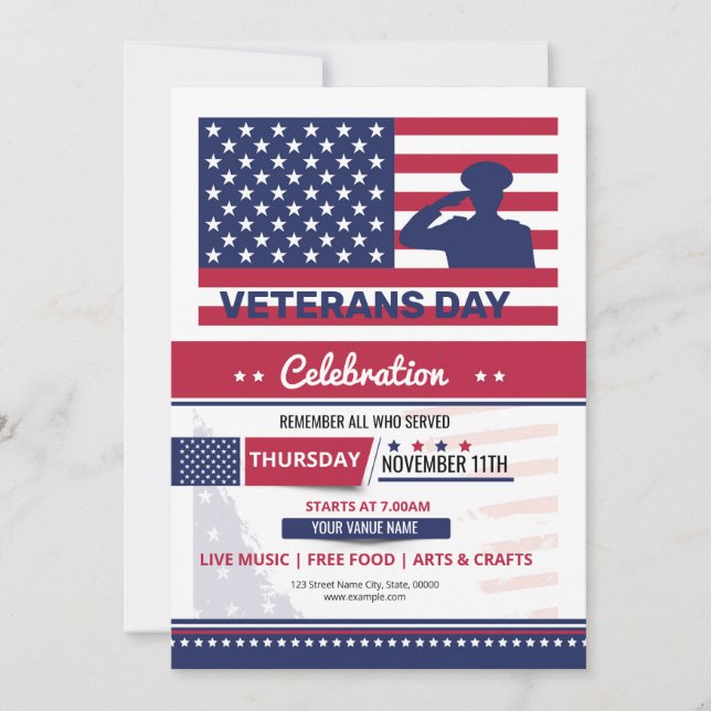 US Veterans Day Flyer Template (Front)