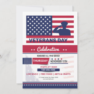 US Veterans Day Flyer Template