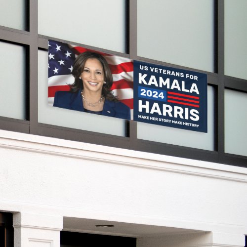 US Veterans for Kamala Harris 2024 Photo Banner