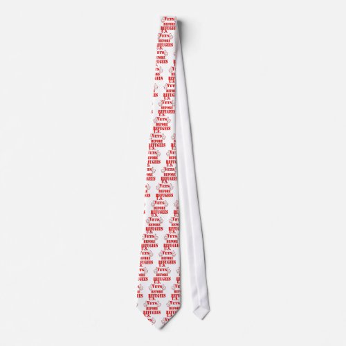 US Vets Before Refugees Neck Tie