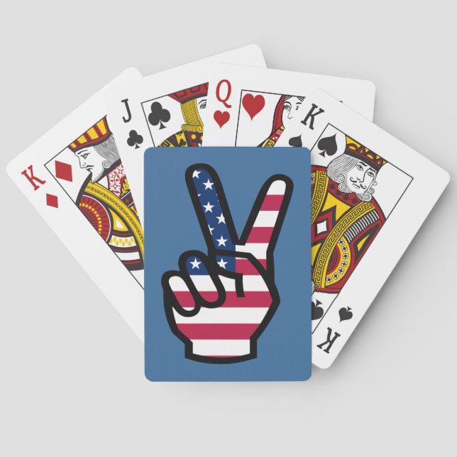 US Victory Sign Poker Cards (Back)