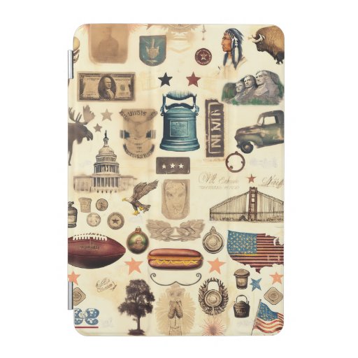 US vintage and nostalgic national symbols, relics iPad Mini Cover
