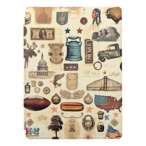 US vintage and nostalgic national symbols, relics iPad Pro Cover