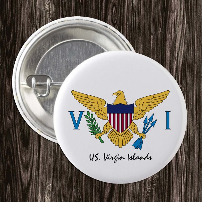 US Virgin Islands button, patriotic Flag Button (Creator Uploaded)