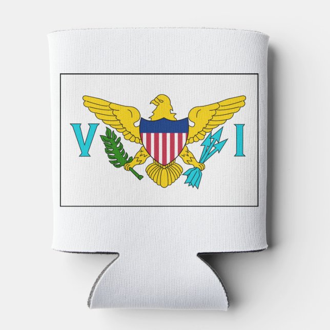US Virgin Islands Can Cooler (Back)