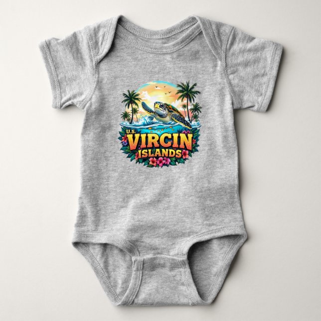 US Virgin Islands Caribbean Baby Bodysuit (Front)