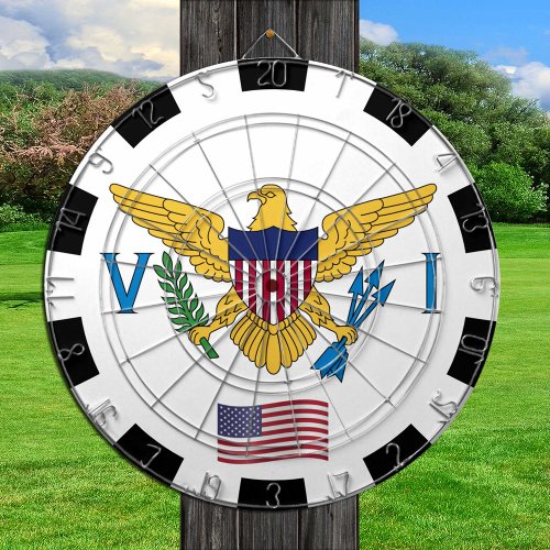 US Virgin Islands Dartboard  Flag  game board