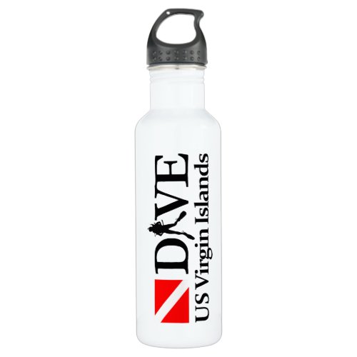 US Virgin Islands DV4 Stainless Steel Water Bottle