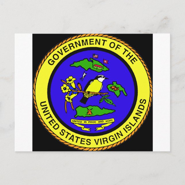 US Virgin Islands Emblem Postcard (Front)