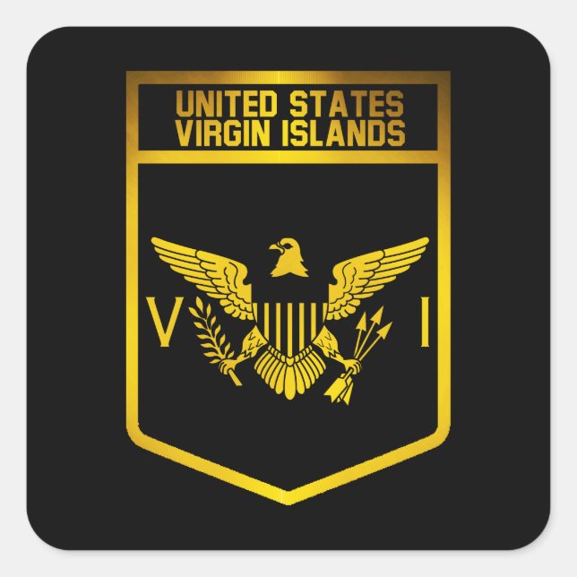 US Virgin Islands Emblem Square Sticker (Front)