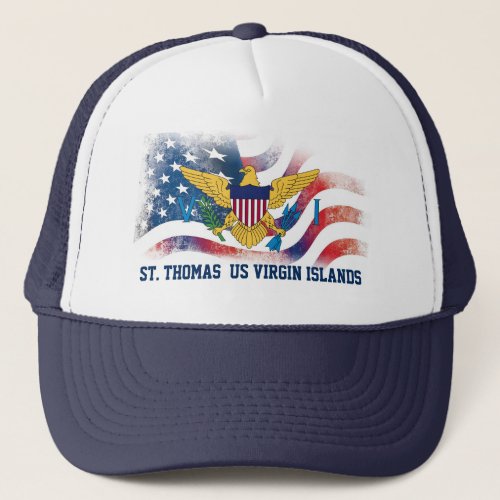 US Virgin Islands Flag American St Thomas USVI Trucker Hat