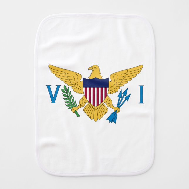 US Virgin Islands flag Baby Burp Cloth (Front)