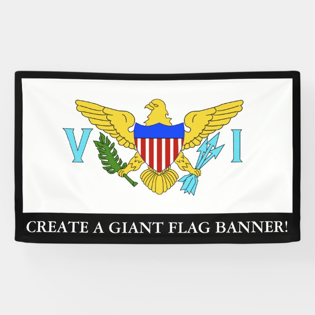 US Virgin Islands flag Banner (Horizontal)