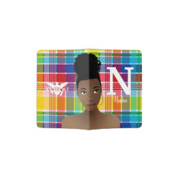 US Virgin Islands Flag, Black Woman, Madras Passport Holder