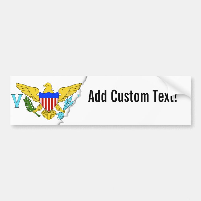 US Virgin Islands flag Bumper Sticker (Front)