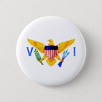 Us Virgin Islands Flag Button by manewind at Zazzle