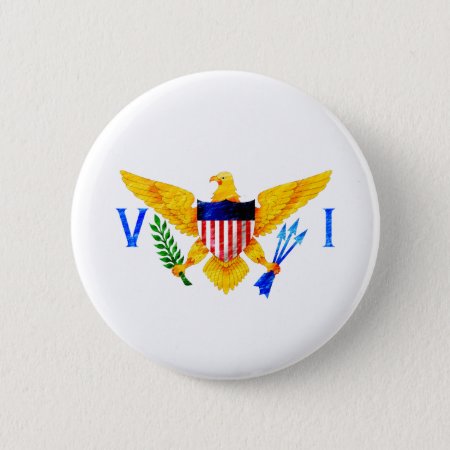 Us Virgin Islands Flag Button