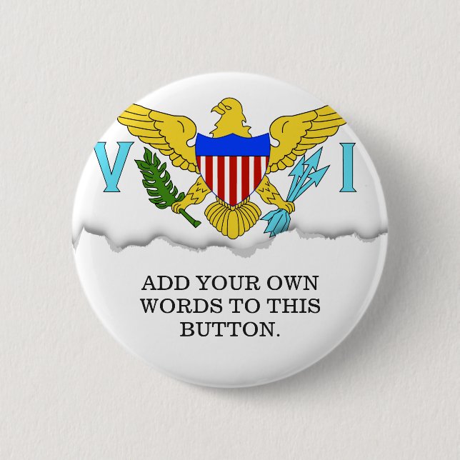 US Virgin Islands flag Button (Front)
