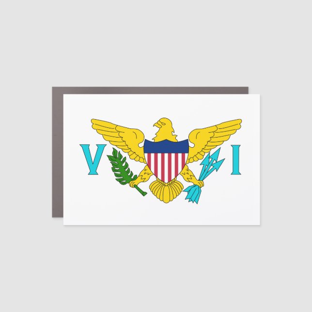 US Virgin Islands Flag Car Magnet (Front)