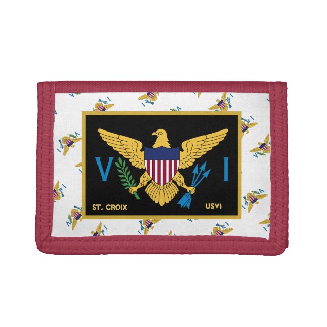 US Virgin Islands Flag Caribbean  Trifold Wallet (Front)