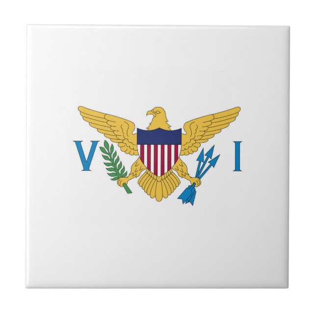 US Virgin Islands flag Ceramic Tile (Front)