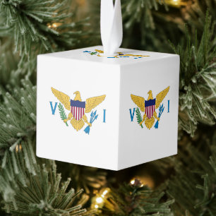 US Virgin Islands flag Cube Ornament