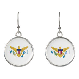 US Virgin Islands flag Earrings