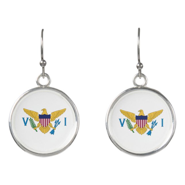 US Virgin Islands flag Earrings (Front)