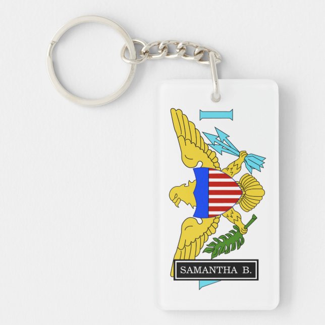 US Virgin Islands flag Keychain (Front)