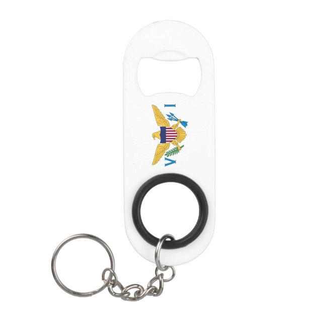 US Virgin Islands flag Keychain Bottle Opener (Front)